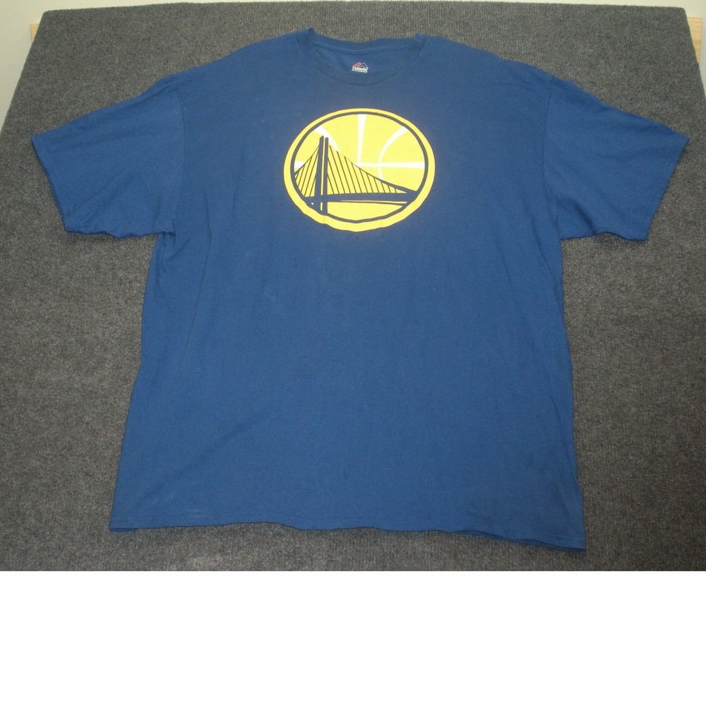 Majestic Golden State Warriors Stephen Curry 30 Blue T-Shirt Mens 2XL NBA Logo